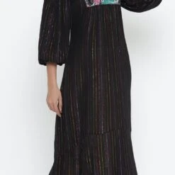 Rayon Party Wear Dress In Black And Grey With Thread Work -goodsmile.info shop 1696345 A2