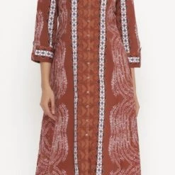 Cotton Festive Dress In Multicolor With Bandhej Work