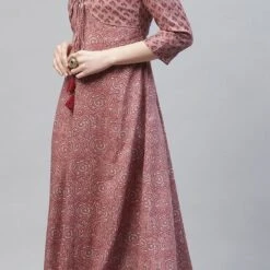 Rayon Casual Dress In Purple And Violet With Floral Work -goodsmile.info shop 1763557 A2