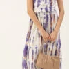 Cotton Party Wear Dress In Purple And Violet With Printed Work