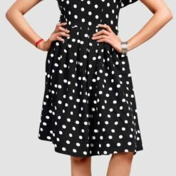 Crepe Silk Casual Dress In Black And Grey With Printed Work