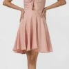 Crepe Silk Casual Dress In Pink And Majenta With Thread Work