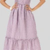 Crepe Silk Casual Dress In Purple And Violet With Printed Work
