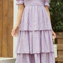 Rayon Party Wear Dress In Purple And Violet With Digital Print Work