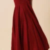 Rayon Party Wear Dress In Red And Maroon With Fancy Work Work