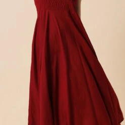 Rayon Party Wear Dress In Red And Maroon With Fancy Work Work