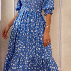 Rayon Party Wear Dress In Multicolor With Printed Work