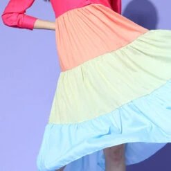 Cotton Party Wear Dress In Multicolor With Thread Work