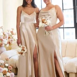 Lisa Long Shiny Satin Dress - Neutral Champagne -goodsmile.info shop 20220727 BIRDYGREY 0317 RT 84212c23 ff06 4c0c 96a2 56d2d15b138f