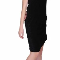 Velvet Party Wear Dress In Black And Grey With Thread Work -goodsmile.info shop A636754738091339981