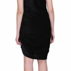 Velvet Party Wear Dress In Black And Grey With Thread Work -goodsmile.info shop A636754738093119861