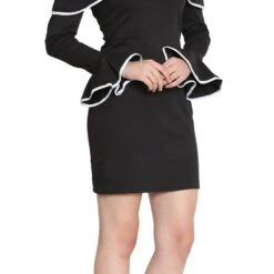 Cotton Casual Dress In Black And Grey With Thread Work -goodsmile.info shop A636755585220352695