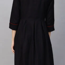 Rayon Casual Dress In Black And Grey With Thread Work -goodsmile.info shop A637450910194901813