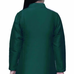 Dupion Silk Girls Dress In Green With Patch Work -goodsmile.info shop A637473462041702412