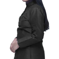 Dupion Silk Girls Dress In Black And Grey With Patch Work -goodsmile.info shop A637473463649483251