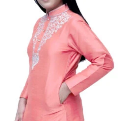 Dupion Silk Girls Dress In Pink And Majenta With Embroidered Work -goodsmile.info shop A637473483308380756