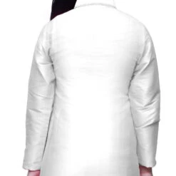 Dupion Silk Girls Dress In White And Off White With Thread Work -goodsmile.info shop A637473502941198920