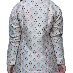 Brocade Girls Dress In Beige And Brown With Weaving Work -goodsmile.info shop A637473516740151512