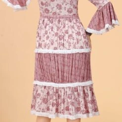 Rayon Party Wear Dress In Pink And Majenta With Printed Work -goodsmile.info shop A638048140216450185