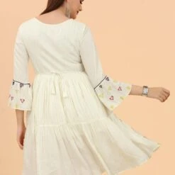 Rayon Party Wear Dress In White And Off White With Resham Work -goodsmile.info shop A638050694295245921