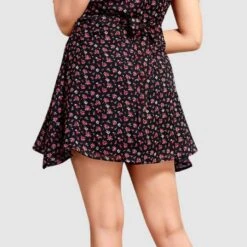 Chiffon Casual Dress In Black And Grey With Printed Work -goodsmile.info shop A638087011811198911