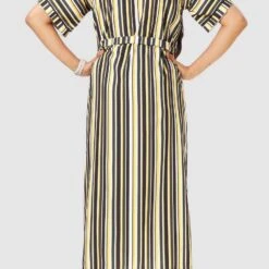 Crepe Silk Casual Dress In Yellow With Printed Work -goodsmile.info shop A638087052263148771