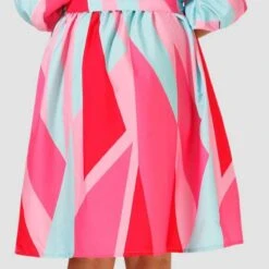 Crepe Silk Casual Dress In Pink And Majenta With Printed Work -goodsmile.info shop A638087065787624641