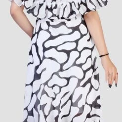 Georgette Casual Dress In White And Off White With Printed Work -goodsmile.info shop A638087072447149865