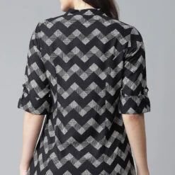 Rayon Casual Dress In Black And Grey With Printed Work -goodsmile.info shop A638203572301690954