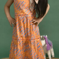 Cotton Festive Girls Dress In Pink And Majenta With Patch Work -goodsmile.info shop A638219235935922116