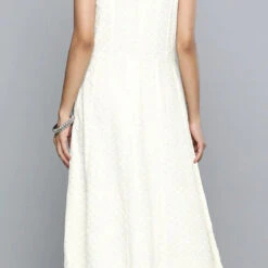 Rayon Party Wear Dress In White And Off White With Sequence Work -goodsmile.info shop A638232055806918190