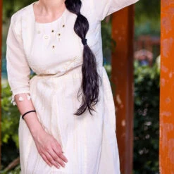 Cotton Party Wear Dress In White And Off White With Resham Work -goodsmile.info shop A638244223944116846 scaled