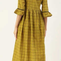 Cotton Party Wear Dress In Green With Thread Work -goodsmile.info shop A638300325433041741