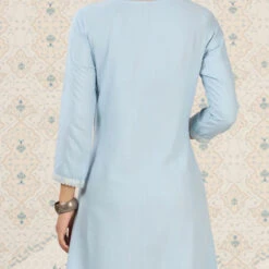 Rayon Party Wear Dress In Blue With Sequence Work -goodsmile.info shop A638301323853060754