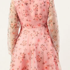 Rayon Party Wear Dress In Pink And Majenta With Floral Work -goodsmile.info shop A638328834527409667