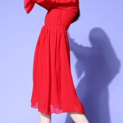 Chiffon Festive Dress In Multicolor With Thread Work -goodsmile.info shop A638398795708606570