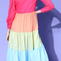 Cotton Party Wear Dress In Multicolor With Thread Work -goodsmile.info shop A638398800459375222
