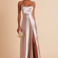 Jay Shiny Satin Dress - Taupe -goodsmile.info shop BIRDY GREY JAY BRIDESMAID DRESS TAUPE 04