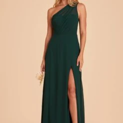 Kira Dress - Emerald -goodsmile.info shop BIRDY GREY KIRA SLIT CHIFFON BRIDESMAID DRESS EMERALD 02