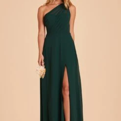 Kira Dress - Emerald -goodsmile.info shop BIRDY GREY KIRA SLIT CHIFFON BRIDESMAID DRESS EMERALD 03