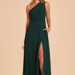 Kira Dress - Emerald -goodsmile.info shop BIRDY GREY KIRA SLIT CHIFFON BRIDESMAID DRESS EMERALD 04