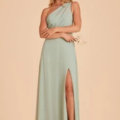 Kira Dress - Sage -goodsmile.info shop BIRDY GREY KIRA SLIT CHIFFON BRIDESMAID DRESS SAGE 03
