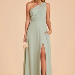 Kira Dress - Sage -goodsmile.info shop BIRDY GREY KIRA SLIT CHIFFON BRIDESMAID DRESS SAGE 04