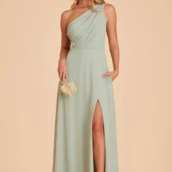 Kira Dress - Sage -goodsmile.info shop BIRDY GREY KIRA SLIT CHIFFON BRIDESMAID DRESS SAGE 05