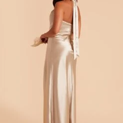 Monica Shiny Satin Dress - Neutral Champagne -goodsmile.info shop BIRDY GREY MONICA SATIN BRIDESMAID DRESS NEUTRALCHAMPAGNE 04