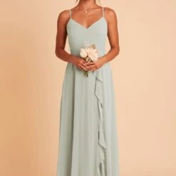 Theresa Chiffon Dress - Sage