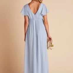 Hannah Empire Dress - Dusty Blue -goodsmile.info shop HANNAHEMPIRE DUSTYBLUE Back