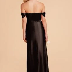Mia Shiny Satin Convertible Dress - Black -goodsmile.info shop black mia convertible satin bridesmaid dress 01