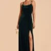 Ash Velvet Dress - Emerald