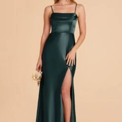 Mia Shiny Satin Convertible Dress - Emerald -goodsmile.info shop emerald mia convertible satin bridesmaid dress 06